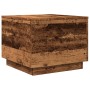 Mesa de centro con luces LED madera envejecida 50x50x40 cm by , Coffee table - Ref: Foro24-857720, Price: 58,62 €, Discount: %