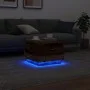 Mesa de centro con luces LED madera envejecida 50x50x40 cm by , Coffee table - Ref: Foro24-857720, Price: 57,72 €, Discount: %