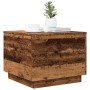 Mesa de centro con luces LED madera envejecida 50x50x40 cm by , Coffee table - Ref: Foro24-857720, Price: 58,62 €, Discount: %