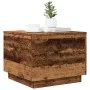 Mesa de centro con luces LED madera envejecida 50x50x40 cm by , Coffee table - Ref: Foro24-857720, Price: 57,72 €, Discount: %