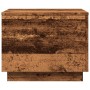 Mesa de centro con luces LED madera envejecida 50x50x40 cm by , Coffee table - Ref: Foro24-857720, Price: 58,62 €, Discount: %