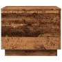 Mesa de centro con luces LED madera envejecida 50x50x40 cm by , Coffee table - Ref: Foro24-857720, Price: 57,72 €, Discount: %