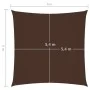 Toldo de vela cuadrado tela Oxford marrón 6x6 m de vidaXL, Sombrillas - Ref: Foro24-135802, Precio: 104,05 €, Descuento: %