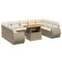 Garden sofa set with beige cushions, 10 pieces, synthetic rattan by , Garden sets - Ref: Foro24-3272339, Price: 817,72 €, Dis...
