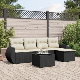 6-piece garden sofa set with black synthetic rattan cushions by , Garden sets - Ref: Foro24-3253633, Price: 374,08 €, Discoun...
