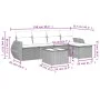 6-piece garden sofa set with black synthetic rattan cushions by , Garden sets - Ref: Foro24-3253633, Price: 374,08 €, Discoun...