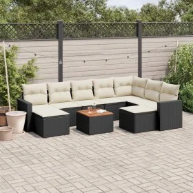 Garden sofa set 10 pieces with black synthetic rattan cushions by , Garden sets - Ref: Foro24-3256735, Price: 557,79 €, Disco...