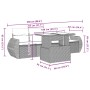 Gartensofa-Set mit 5-teiligen Kissen aus synthetischem Rattan in Beige. von , Gartensets - Ref: Foro24-3268358, Preis: 392,51...