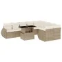 Garden sofa set with beige cushions, 10 pieces, synthetic rattan by , Garden sets - Ref: Foro24-3268758, Price: 830,08 €, Dis...