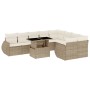Gartensofa-Set mit 10-teiligen beigen Kissen aus synthetischem Rattan. von , Gartensets - Ref: Foro24-3268758, Preis: 782,58 ...