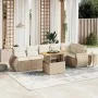 Set sofás de jardín 7 piezas y cojines ratán sintético beige de , Conjuntos de jardín - Ref: Foro24-3272206, Precio: 558,60 €...