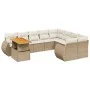 Garden sofa set with beige cushions, 10 pieces, synthetic rattan by , Garden sets - Ref: Foro24-3272360, Price: 817,72 €, Dis...