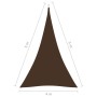 Toldo de vela triangular tela Oxford marrón 4x5x5 m de vidaXL, Sombrillas - Ref: Foro24-135839, Precio: 36,77 €, Descuento: %