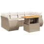 Set sofás de jardín 7 piezas y cojines ratán sintético beige by , Garden sets - Ref: Foro24-3272094, Price: 547,85 €, Discoun...