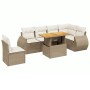 Set sofás de jardín 7 piezas y cojines ratán sintético beige by , Garden sets - Ref: Foro24-3272220, Price: 527,71 €, Discoun...