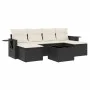Set de comedor de jardín 7 pzas y cojines ratán sintético negro by , Garden sets - Ref: Foro24-3252863, Price: 401,85 €, Disc...