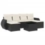 Set de comedor de jardín 7 pzas y cojines ratán sintético negro von , Gartensets - Ref: Foro24-3254063, Preis: 418,60 €, Raba...