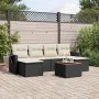 Set de comedor de jardín 7 pzas y cojines ratán sintético negro de , Conjuntos de jardín - Ref: Foro24-3257015, Precio: 391,2...