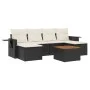 Set de comedor de jardín 7 pzas y cojines ratán sintético negro de , Conjuntos de jardín - Ref: Foro24-3257015, Precio: 391,2...
