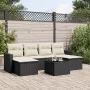 Set de comedor de jardín 7 pzas y cojines ratán sintético negro von , Modulare Sofas für den Außenbereich - Ref: Foro24-32516...