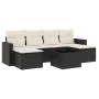 Set de comedor de jardín 7 pzas y cojines ratán sintético negro von , Modulare Sofas für den Außenbereich - Ref: Foro24-32516...