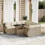Set de sofás de jardín 9 pzas con cojines ratán sintético beige von , Gartensets - Ref: Foro24-3268428, Preis: 704,93 €, Raba...