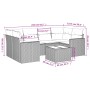 7-piece garden dining set with black synthetic rattan cushions by , Modular outdoor sofas - Ref: Foro24-3251053, Price: 454,1...