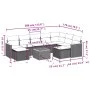 Garden sofa set 10 pieces with black synthetic rattan cushions by , Garden sets - Ref: Foro24-3258948, Price: 551,00 €, Disco...