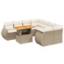 9-piece garden sofa set with beige synthetic rattan cushions by , Garden sets - Ref: Foro24-3272122, Price: 666,67 €, Discoun...
