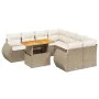 Set de sofás de jardín 9 pzas con cojines ratán sintético beige de , Conjuntos de jardín - Ref: Foro24-3272122, Precio: 705,4...