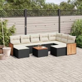 Garden sofa set 10 pieces with black synthetic rattan cushions by , Garden sets - Ref: Foro24-3260628, Price: 569,45 €, Disco...