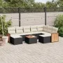 Garden sofa set 10 pieces with black synthetic rattan cushions by , Garden sets - Ref: Foro24-3260628, Price: 569,45 €, Disco...