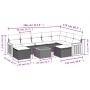 Gartensofa-Set, 10-teilig, mit schwarzen Kissen und synthetischem Rattan. von , Gartensets - Ref: Foro24-3260628, Preis: 568,...