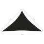 Toldo de vela triangular tela Oxford negro 5x5x6 m