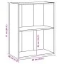 2-level gray concrete plywood shelf 60x30x76.5cm by , Bookcases and shelves - Ref: Foro24-800967, Price: 38,45 €, Discount: %