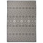Alfombra de exterior de tejido plano rayas negras 140x200 cm de , Alfombras - Ref: Foro24-340852, Precio: 46,52 €, Descuento: %