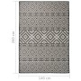 Alfombra de exterior de tejido plano rayas negras 140x200 cm de , Alfombras - Ref: Foro24-340852, Precio: 46,52 €, Descuento: %