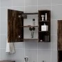 Bathroom cabinet with smoked oak wood mirror 62.5x20.5x64 cm by , bathroom vanities - Ref: Foro24-826351, Price: 65,09 €, Dis...