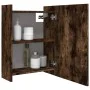 Schrank mit Spiegel für Badezimmer aus geräucherter Eiche, 62,5x20,5x64 cm. von , Badezimmerwaschtische - Ref: Foro24-826351,...