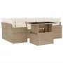 Set sofás de jardín 7 piezas y cojines ratán sintético beige by , Garden sets - Ref: Foro24-3267128, Price: 543,07 €, Discoun...