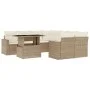 Set de sofás de jardín 9 pzas con cojines ratán sintético beige von , Gartensets - Ref: Foro24-3267168, Preis: 654,80 €, Raba...