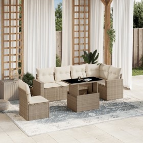 Set sofás de jardín 7 piezas y cojines ratán sintético beige von , Gartensets - Ref: Foro24-3267308, Preis: 501,30 €, Rabatt: %