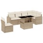 Set sofás de jardín 7 piezas y cojines ratán sintético beige von , Gartensets - Ref: Foro24-3267308, Preis: 501,30 €, Rabatt: %