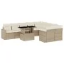 Juego de sofás jardín con cojines beige 10 pzas ratán sintético von , Gartensets - Ref: Foro24-3267498, Preis: 717,34 €, Raba...