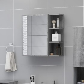 Bathroom cabinet and mirror in gray Sonoma plywood 62.5x20.5x64 cm by , bathroom vanities - Ref: Foro24-826352, Price: 63,30 ...