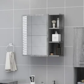 Bathroom cabinet and mirror in gray Sonoma plywood 62.5x20.5x64 cm by , bathroom vanities - Ref: Foro24-826352, Price: 62,28 ...