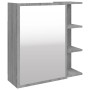Armario y espejo baño contrachapada gris Sonoma 62,5x20,5x64 cm de , Tocadores de baño - Ref: Foro24-826352, Precio: 66,03 €