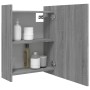Armario y espejo baño contrachapada gris Sonoma 62,5x20,5x64 cm de , Tocadores de baño - Ref: Foro24-826352, Precio: 66,03 €