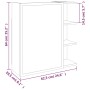 Armario y espejo baño contrachapada gris Sonoma 62,5x20,5x64 cm de , Tocadores de baño - Ref: Foro24-826352, Precio: 66,03 €