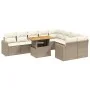 Garden sofa set with beige cushions, 10 pieces, synthetic rattan by , Garden sets - Ref: Foro24-3271471, Price: 706,40 €, Dis...